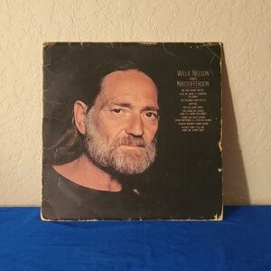 Willie Nelson Sings Kristofferson retro vtg vinyl record (damaged)